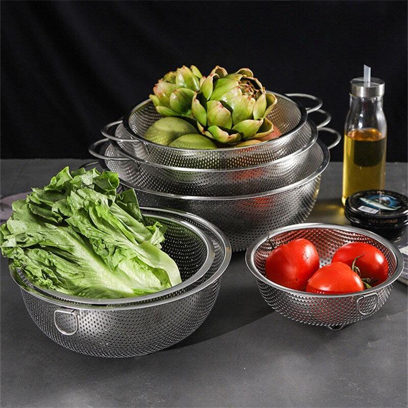 Escorredor Inteligente Multiuso em Aço Inoxidável Premium