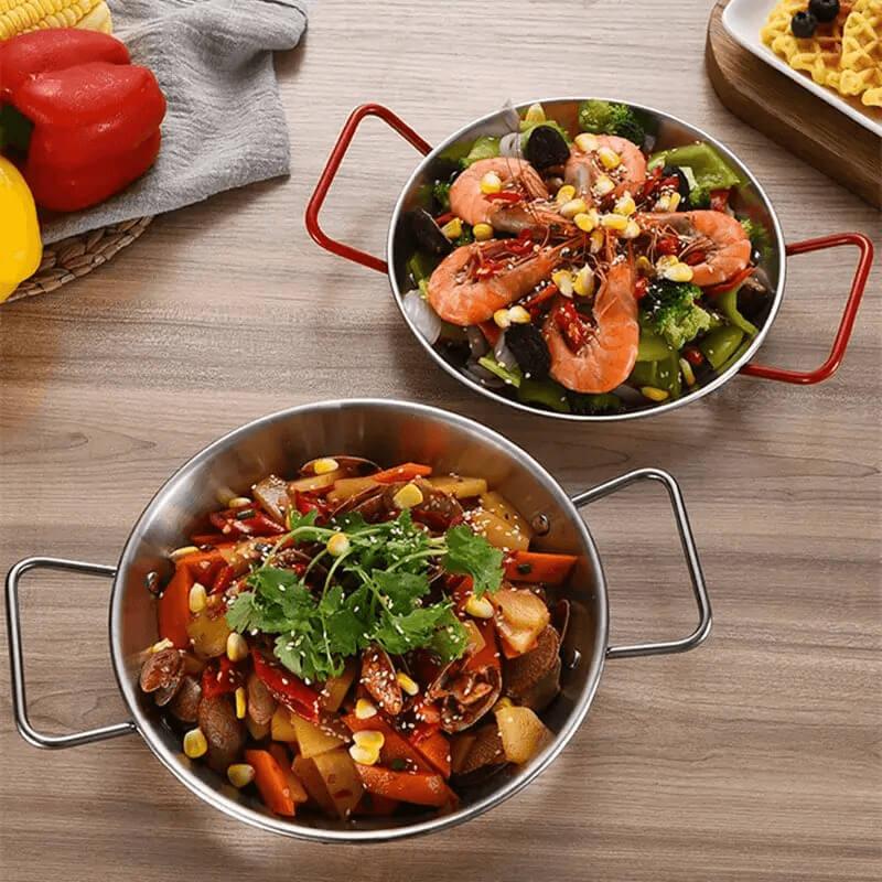 Frigideira em Inox com Alça Dupla