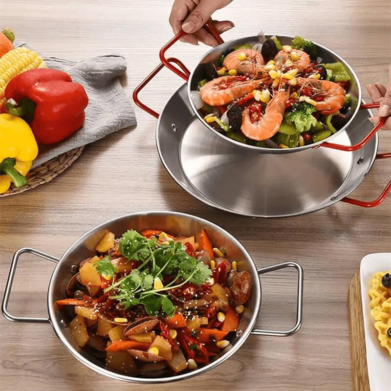 Frigideira em Inox com Alça Dupla