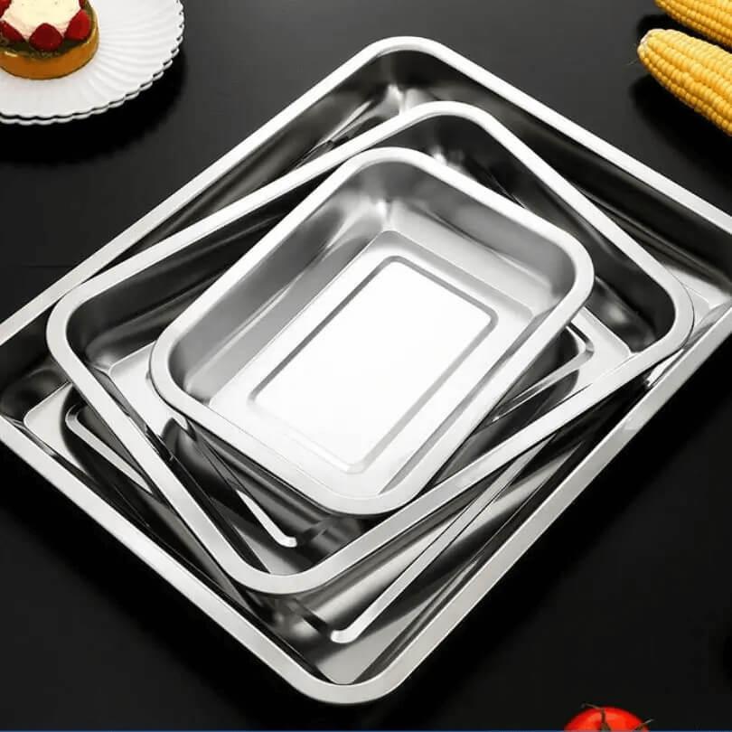 Forma Bandeja em Aço Inoxidável