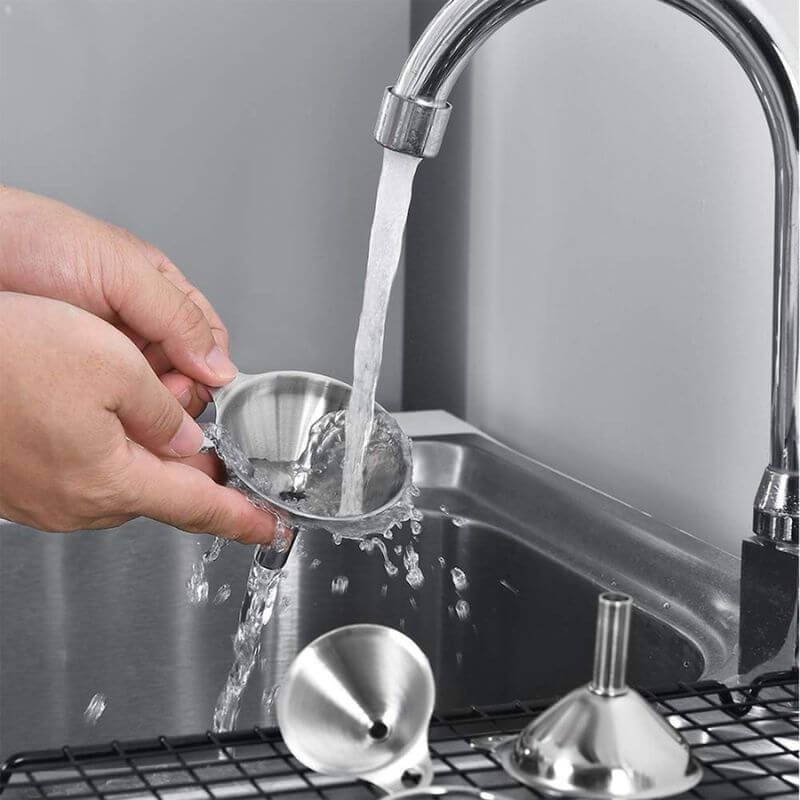 Conjunto Funil Inox Multiuso