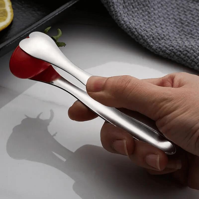 Pegador Pinça Inox Multiuso em Forma de Coração