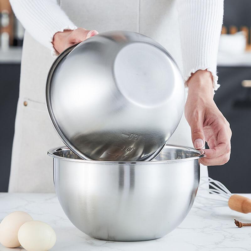 Tigela Profissional Inox Multiuso com Medidor e Alta Capacidade