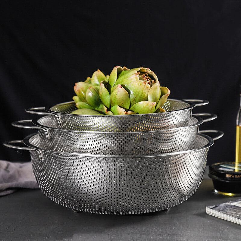 Escorredor Inteligente Multiuso em Aço Inoxidável Premium