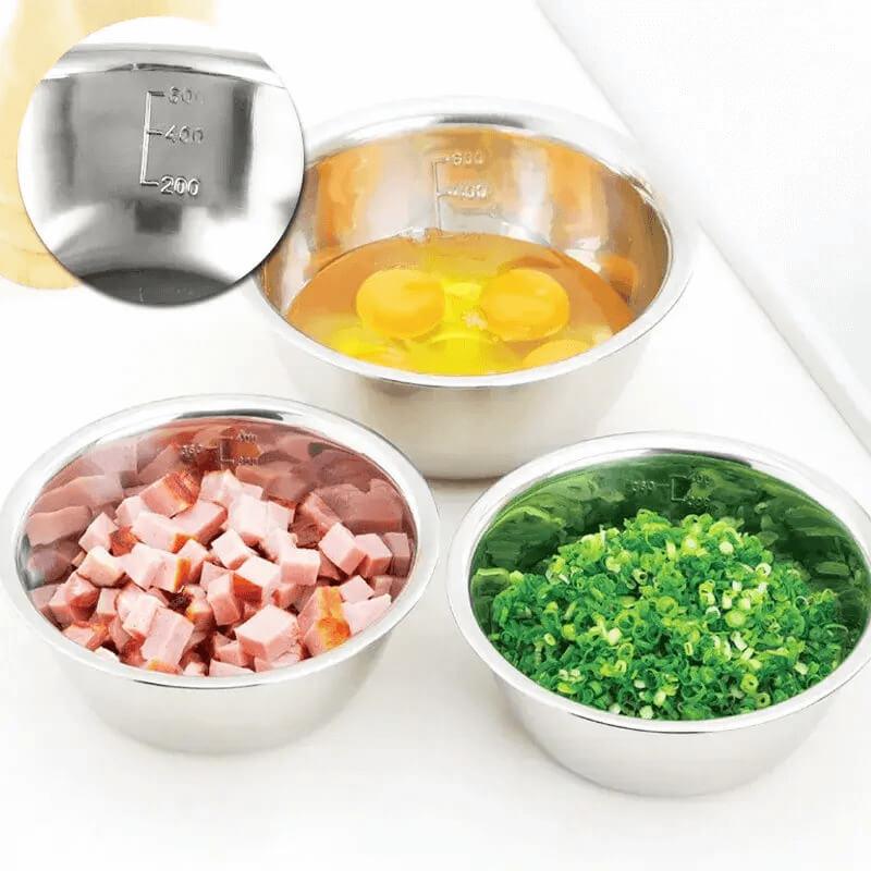 Tigela Premium em Aço Inox Com Medidas