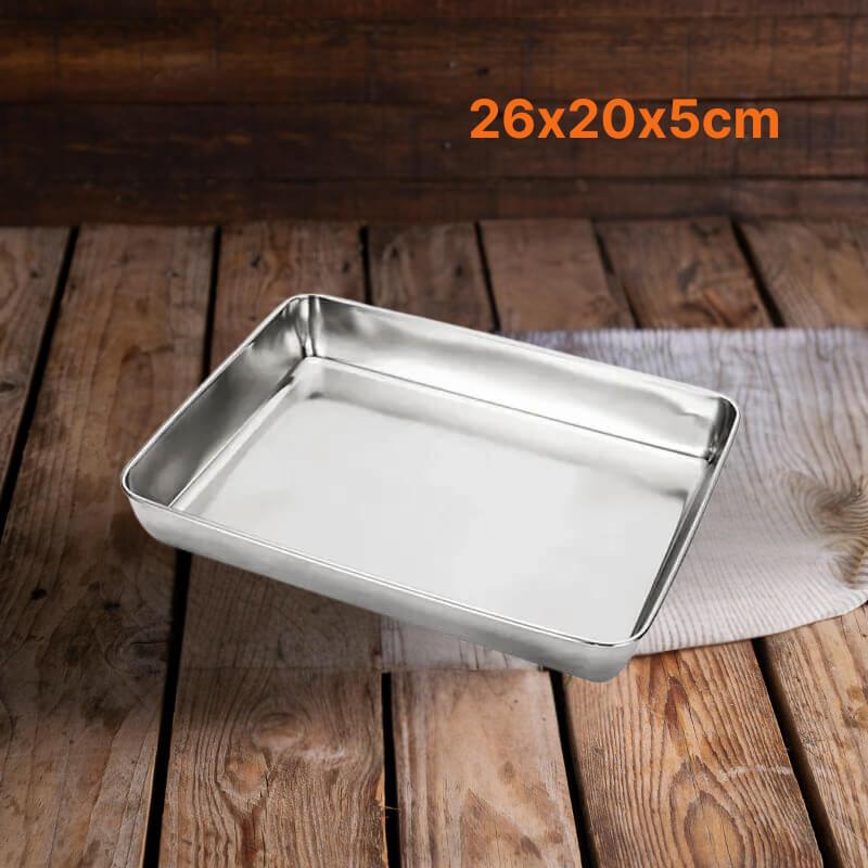 Forma/Bandeja Lisa em Aço Inoxidável