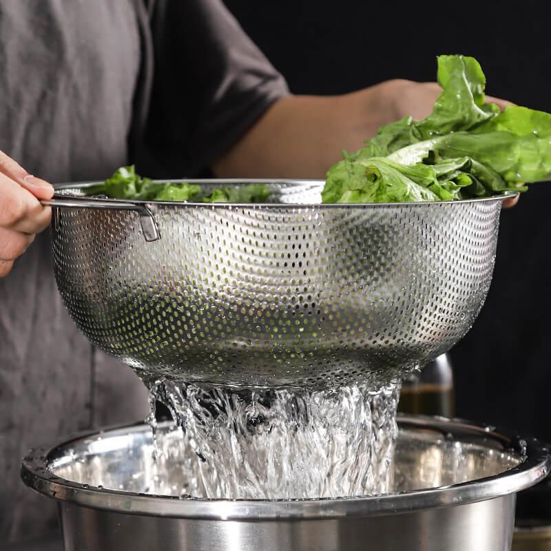 Escorredor Inteligente Multiuso em Aço Inoxidável Premium