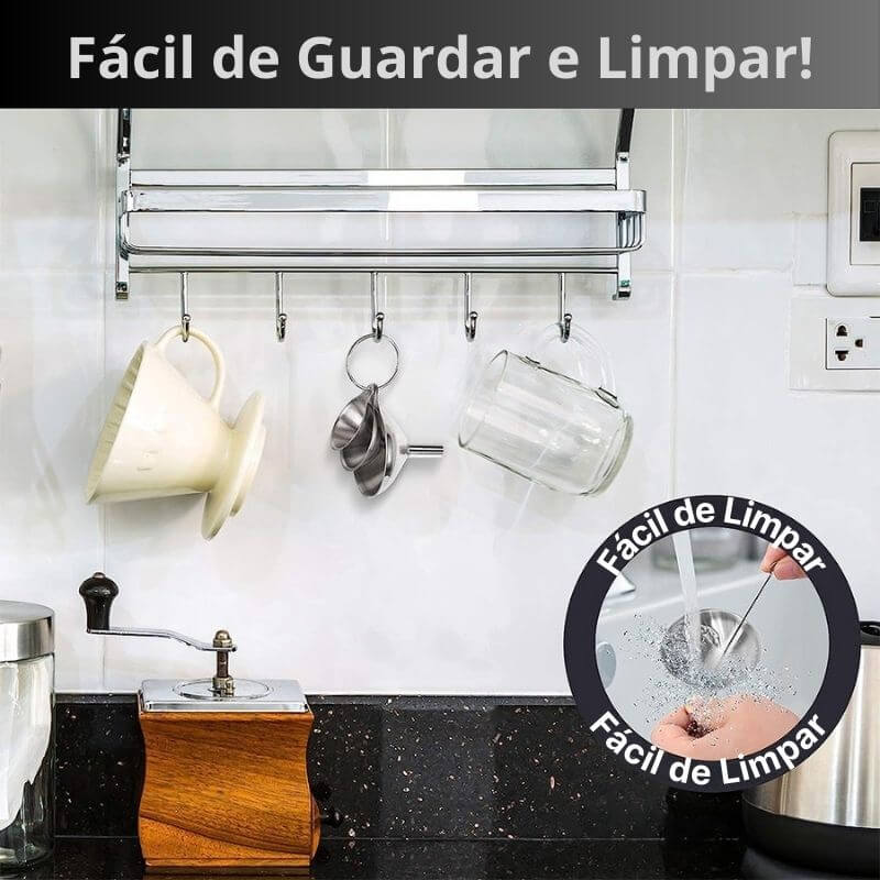 Conjunto Funil Inox Multiuso