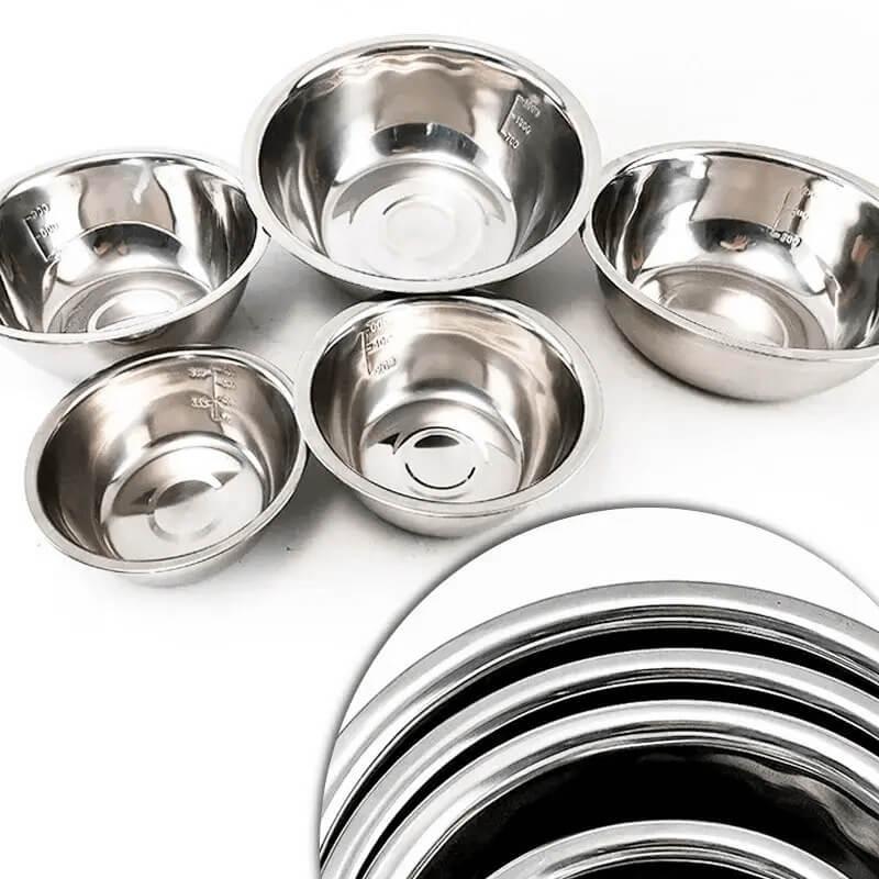 Tigela Premium em Aço Inox Com Medidas
