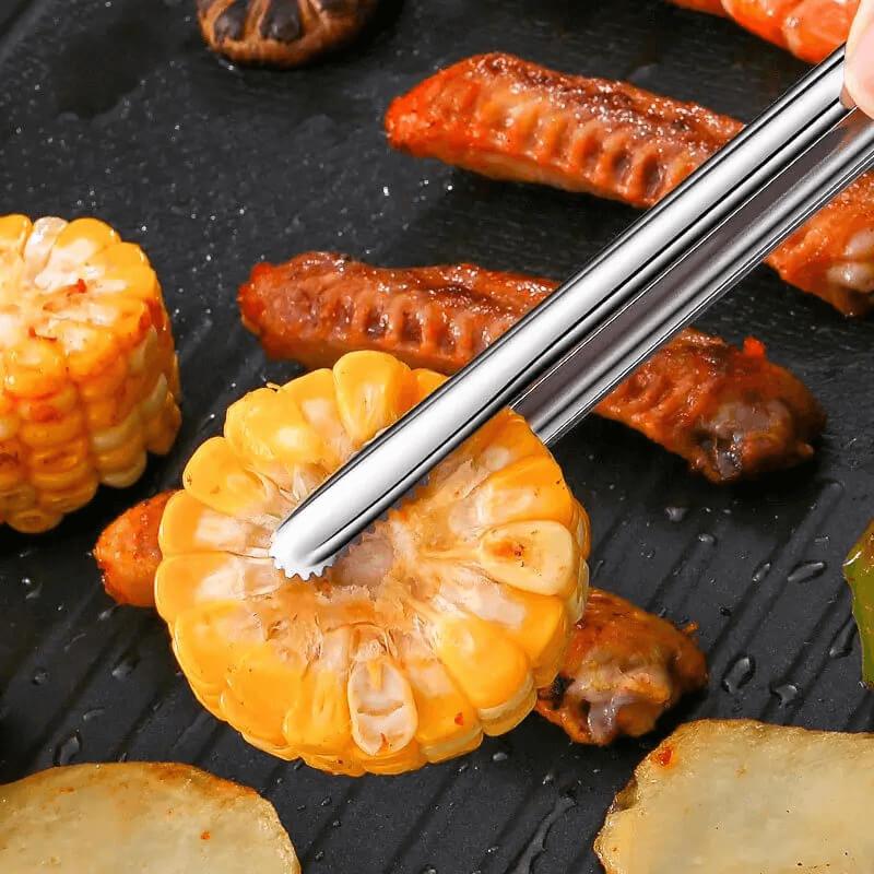 Pinça Para Grelha em Aço Inoxidável