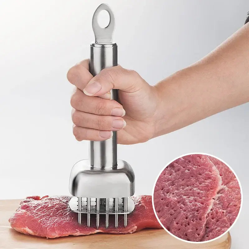 Amaciante de Carnes Profissional com Agulhas em Aço Inox InnovaSoft - Transforme Qualquer Corte em Uma Delícia Macia!