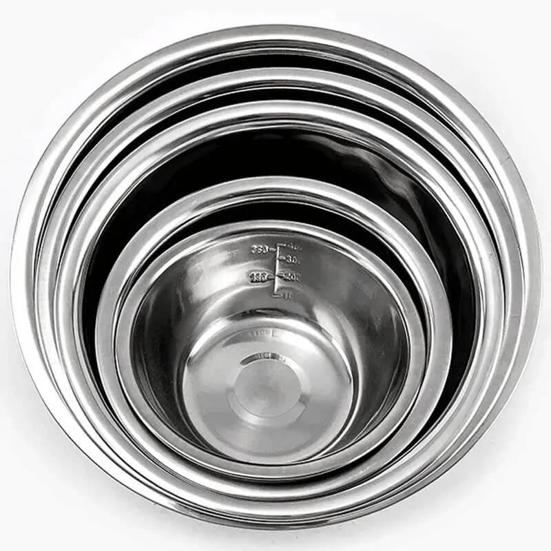 Tigela Premium em Aço Inox Com Medidas