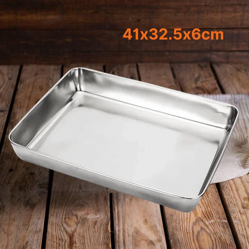 Forma/Bandeja Lisa em Aço Inoxidável