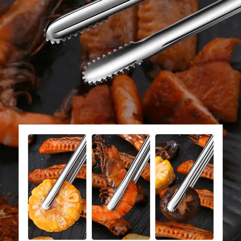 Pinça Para Grelha em Aço Inoxidável