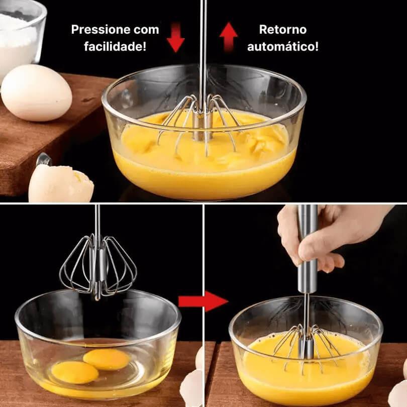 Batedor de Ovos Fue Semiautomático em Aço Inoxidável
