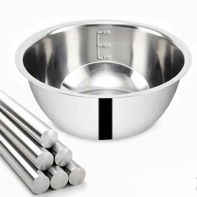 Tigela Premium em Aço Inox Com Medidas