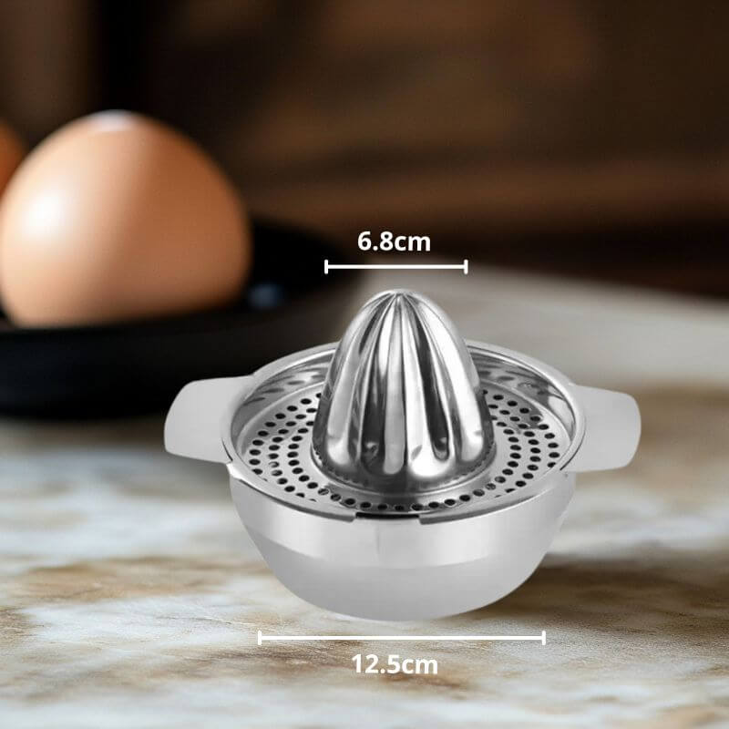 Espremedor de Frutas Portátil em Aço Inox com Coletor