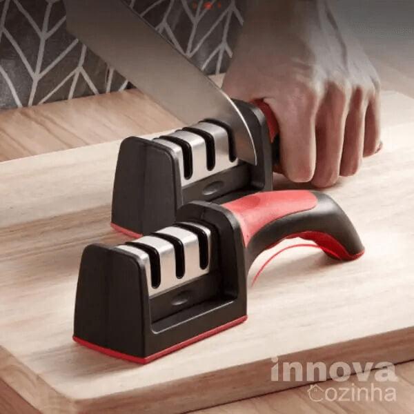 Afiador e Amolador de Facas em Aço Inoxidável SharpLine Premium - Praticidade e Confiança Em Suas Mãos!