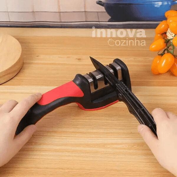 Afiador e Amolador de Facas em Aço Inoxidável SharpLine Premium - Praticidade e Confiança Em Suas Mãos!