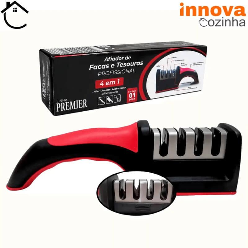 Afiador e Amolador de Facas em Aço Inoxidável SharpLine Premium - Praticidade e Confiança Em Suas Mãos!