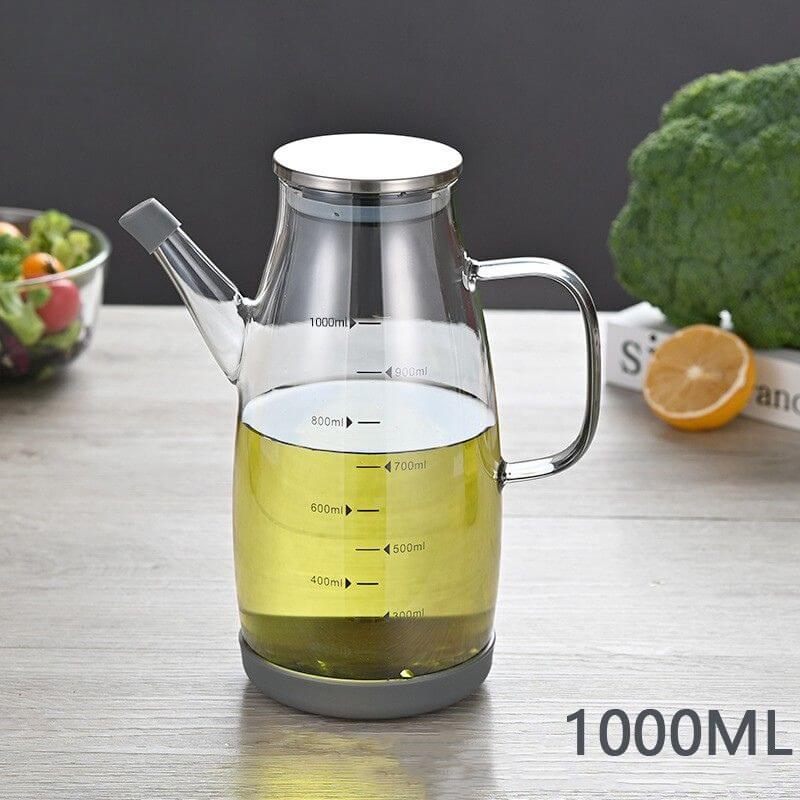 Azeiteira de Vidro com Bico Dosador Inox InnovaCozinha