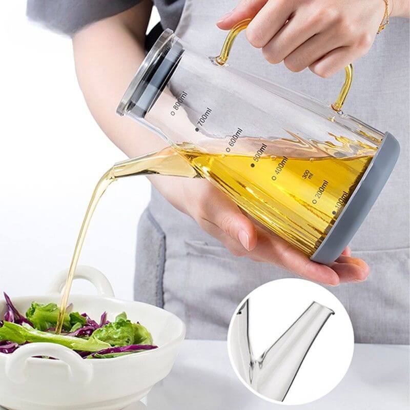 Azeiteira de Vidro com Bico Dosador Inox InnovaCozinha