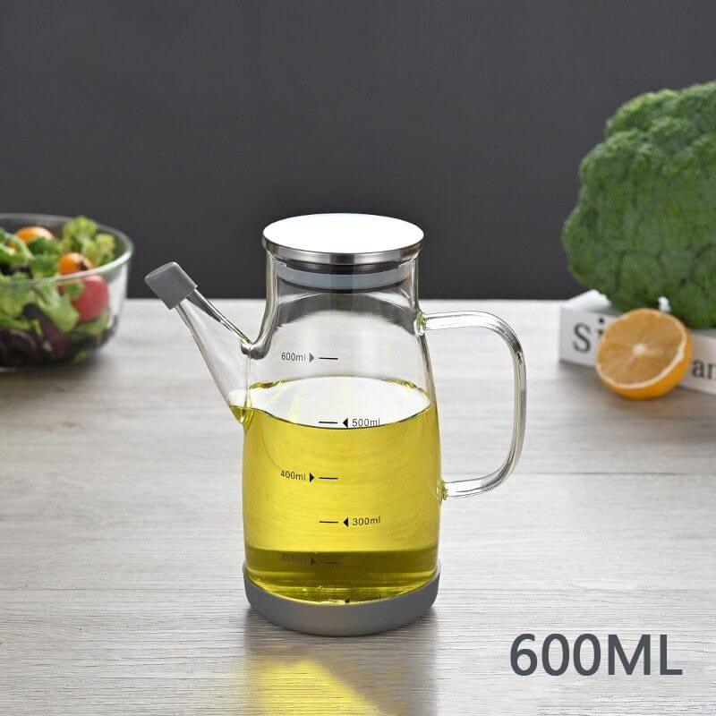 Azeiteira de Vidro com Bico Dosador Inox InnovaCozinha