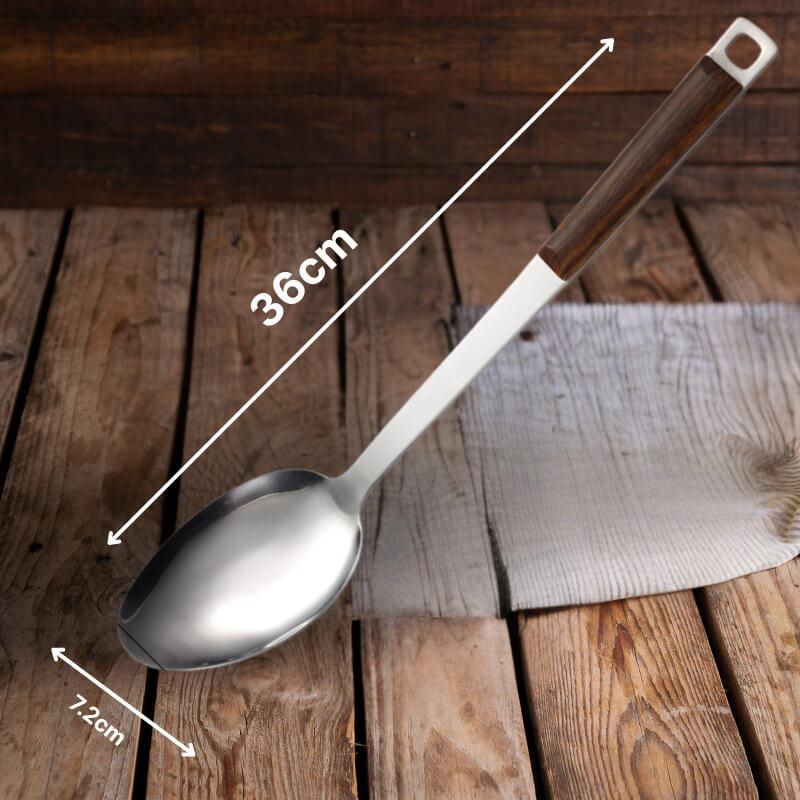 Espátula em Aço Inoxidável com Cabo de Madeira