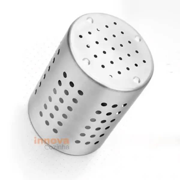 Escorredor de Talheres Inox Redondo Premium DryClean Pro - Talheres Sempre Secos e Ao Seu Alcance!