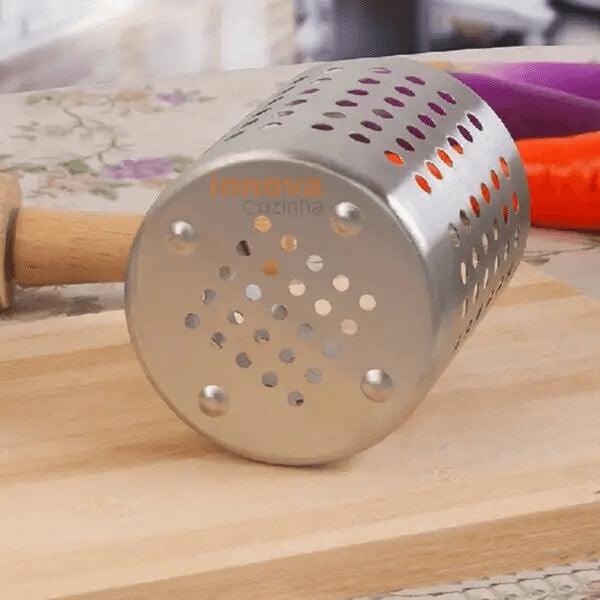 Escorredor de Talheres Inox Redondo Premium DryClean Pro - Talheres Sempre Secos e Ao Seu Alcance!