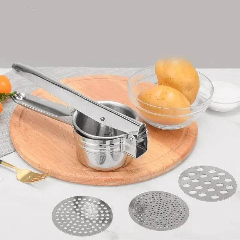 Espremedor de Batatas e Frutas em Aço Inox InnovaSqueeze