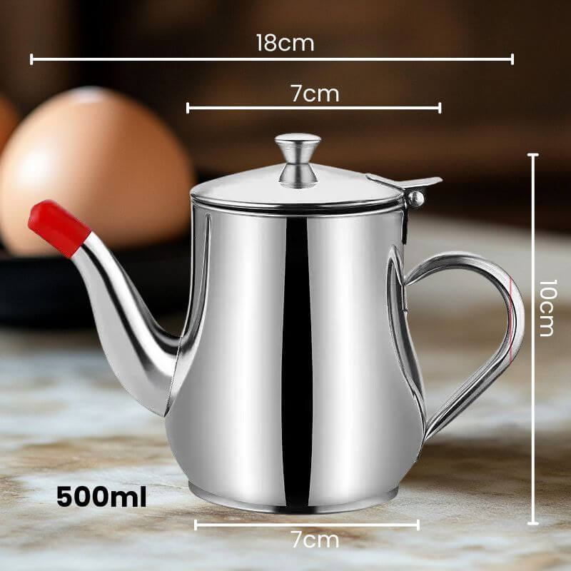 Pote Filtro de Óleo em Aço Inox com Tampa e Alça InnovaOil