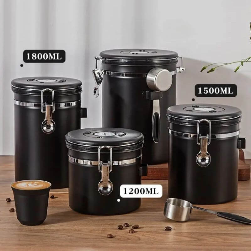 Pote para Café Hermético em Aço Inoxidável InnovaCoffee