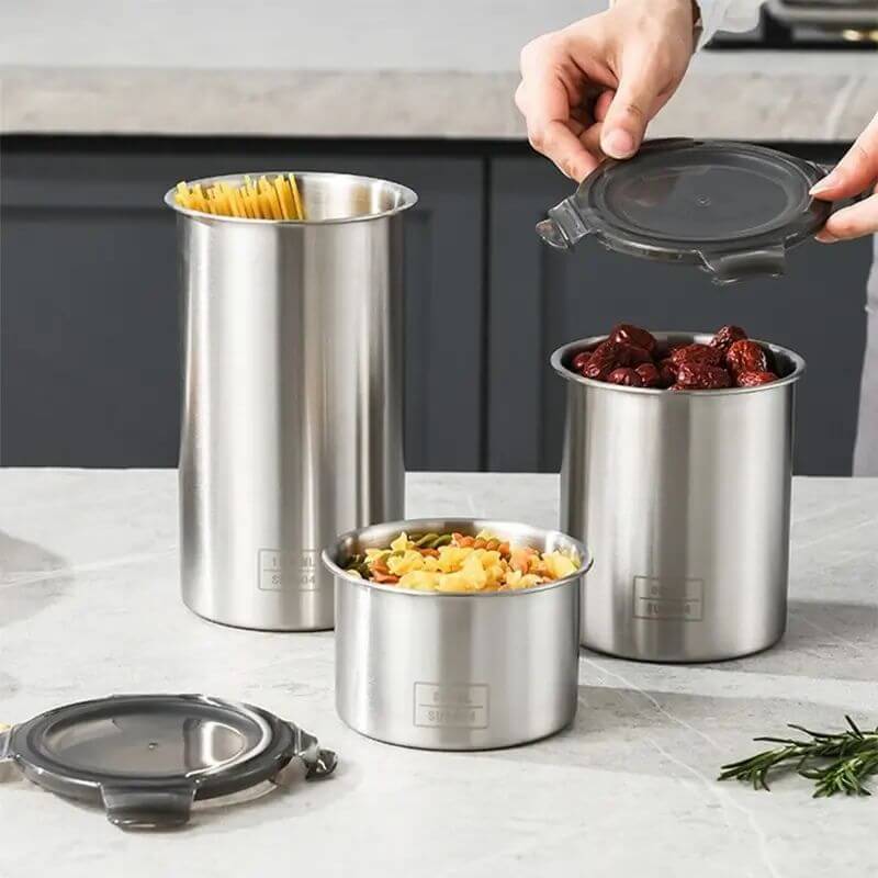Pote Hermético de Aço Inoxidável para Alimentos InnovaSeal