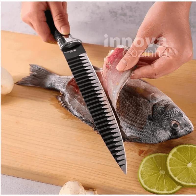 Jogo de Facas Pretas em Aço Inoxidável 6 Peças – Linha InnovaChef