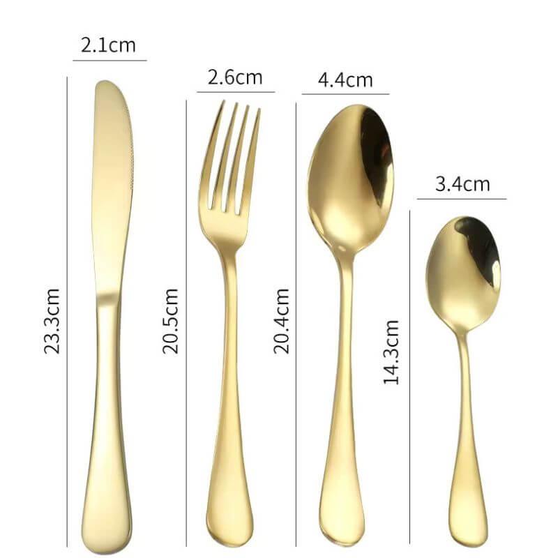 Conjunto de Talheres Premium 24 Peças em Aço Inoxidável 1010