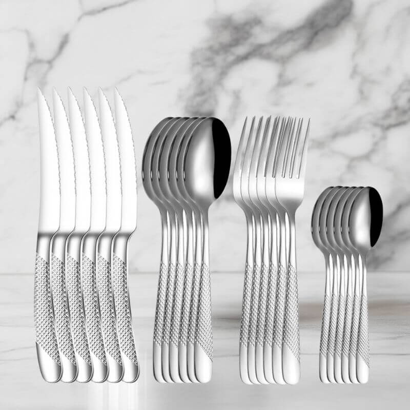Conjunto de Talheres Inox Premium 24 Peças