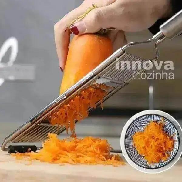 Ralador Premium Inox Antiaderente Multiuso InnovaCozinha - 8X MAIS RÁPIDO!