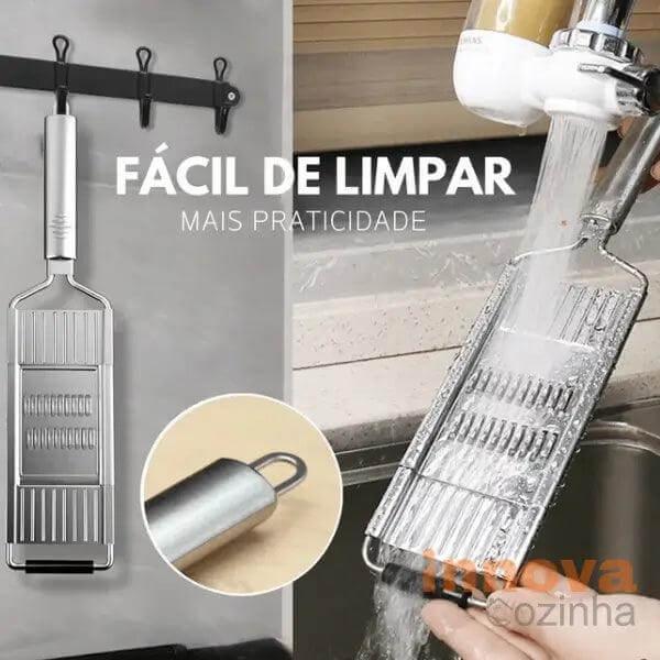 Ralador Premium Inox Antiaderente Multiuso InnovaCozinha - 8X MAIS RÁPIDO!