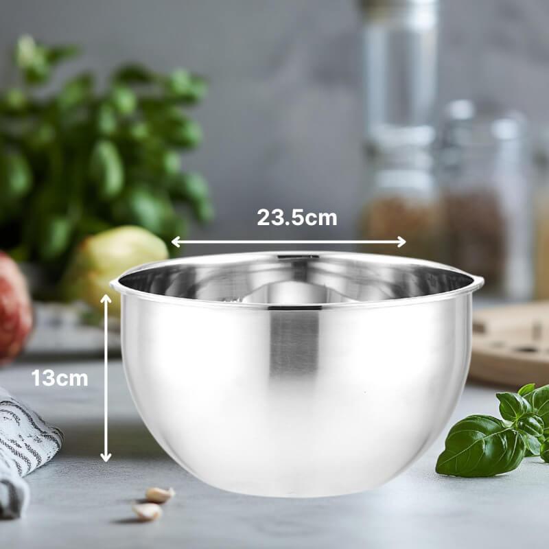 Tigela Profissional Inox Multiuso com Medidor e Alta Capacidade