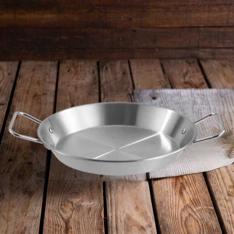 Frigideira em Inox com Alça Dupla