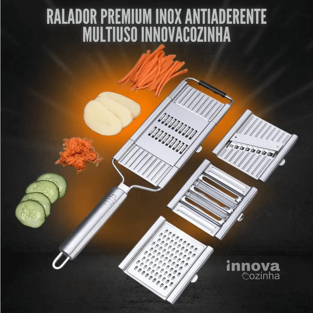 Ralador Premium Inox Antiaderente Multiuso InnovaCozinha - 8X MAIS RÁPIDO!