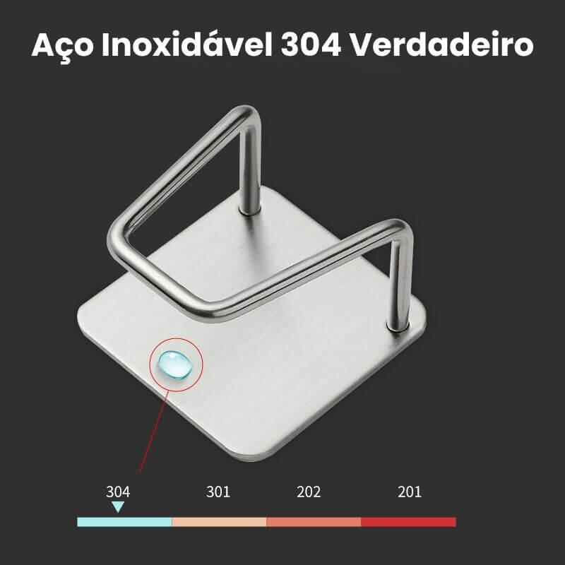 Suporte de Esponja em Inox c/ Adesivo InnovaFix
