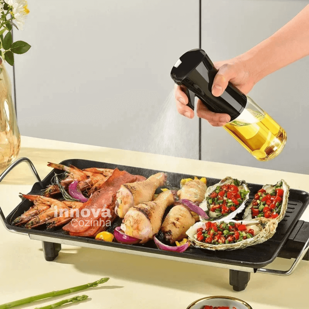 Spray Borrifador SmartKitchen Innova | Azeite, Vinagre Culinário | Pulverizador em Acrílico - InnovaCozinha