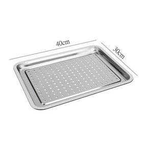 Bandeja Perfurada em Aço Inoxidável Premium PerfoTray - Nada de Odores ou Umidade Acumulada!