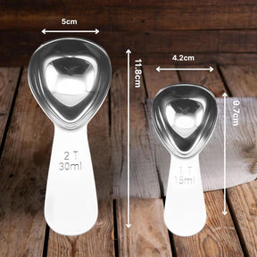 Colher Medidora de Café Premium em Aço Inoxidável