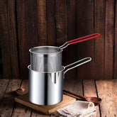 Panela de Fritura em Aço Inoxidável Multiuso com Cesto