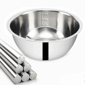 Tigela Premium em Aço Inox Com Medidas