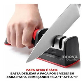 Afiador e Amolador de Facas em Aço Inoxidável SharpLine Premium - Praticidade e Confiança Em Suas Mãos!