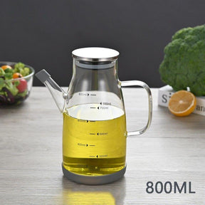 Azeiteira de Vidro com Bico Dosador Inox InnovaCozinha